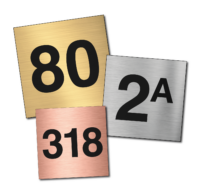Huisnummers van Luxe kunststof (Bronslook, RVS-look, Messinglook)