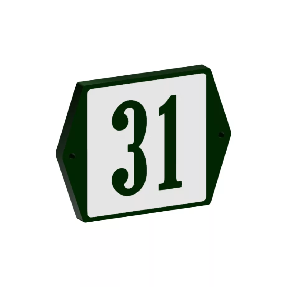 Huisnummer Retro look - 13,5x10 cm - Afbeelding 3