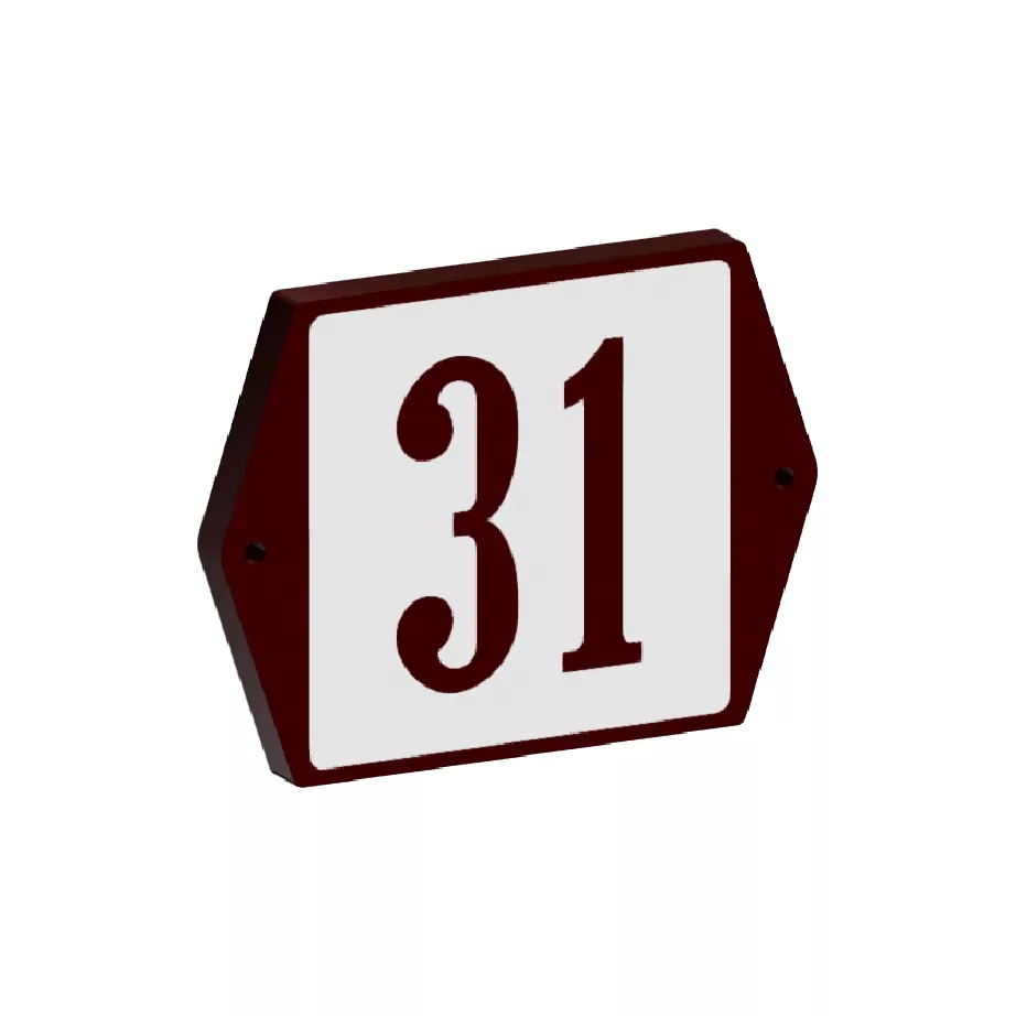 Huisnummer Retro look - 13,5x10 cm - Afbeelding 2