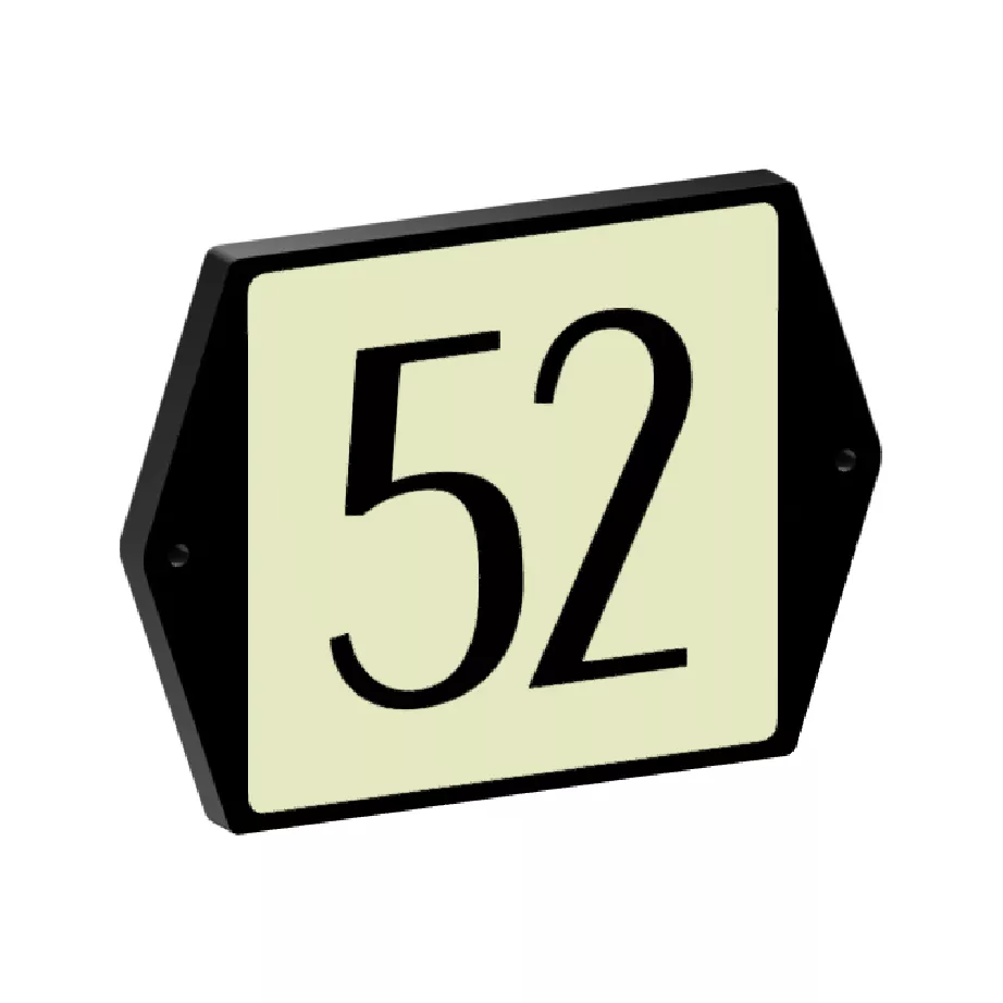 Huisnummer bordje Retro look  - 17x12 cm - Afbeelding 3