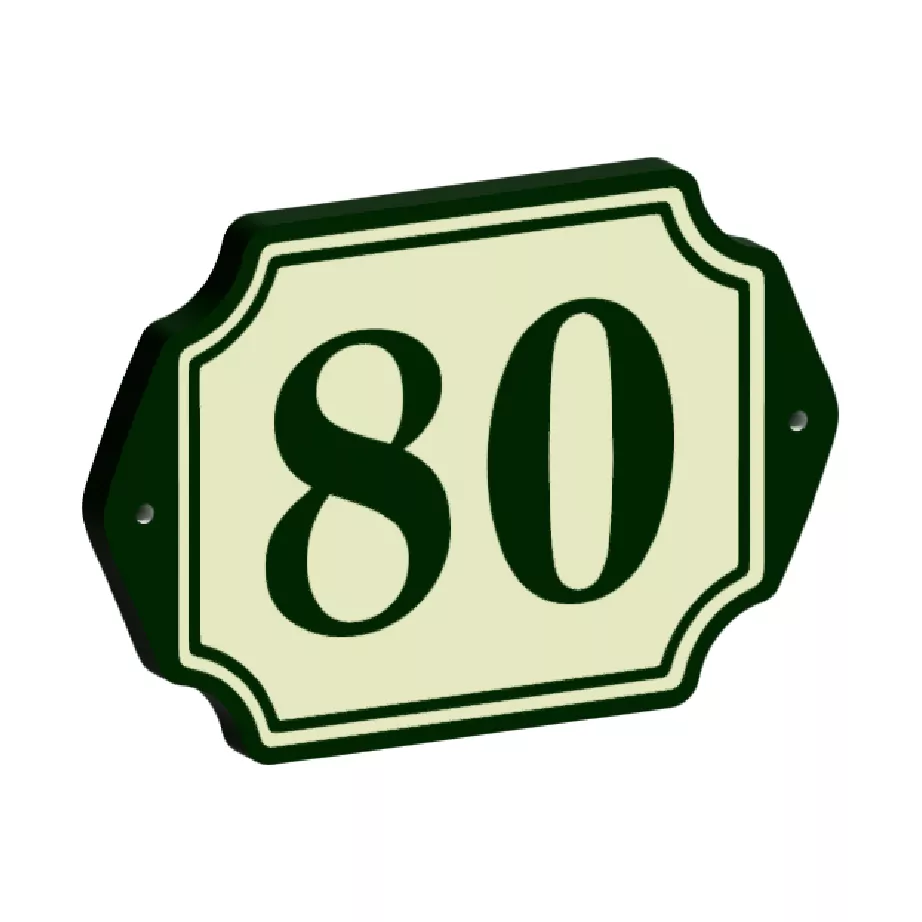 Klassiek huisnummerbord Retro look - 18x12,5 cm - Afbeelding 3