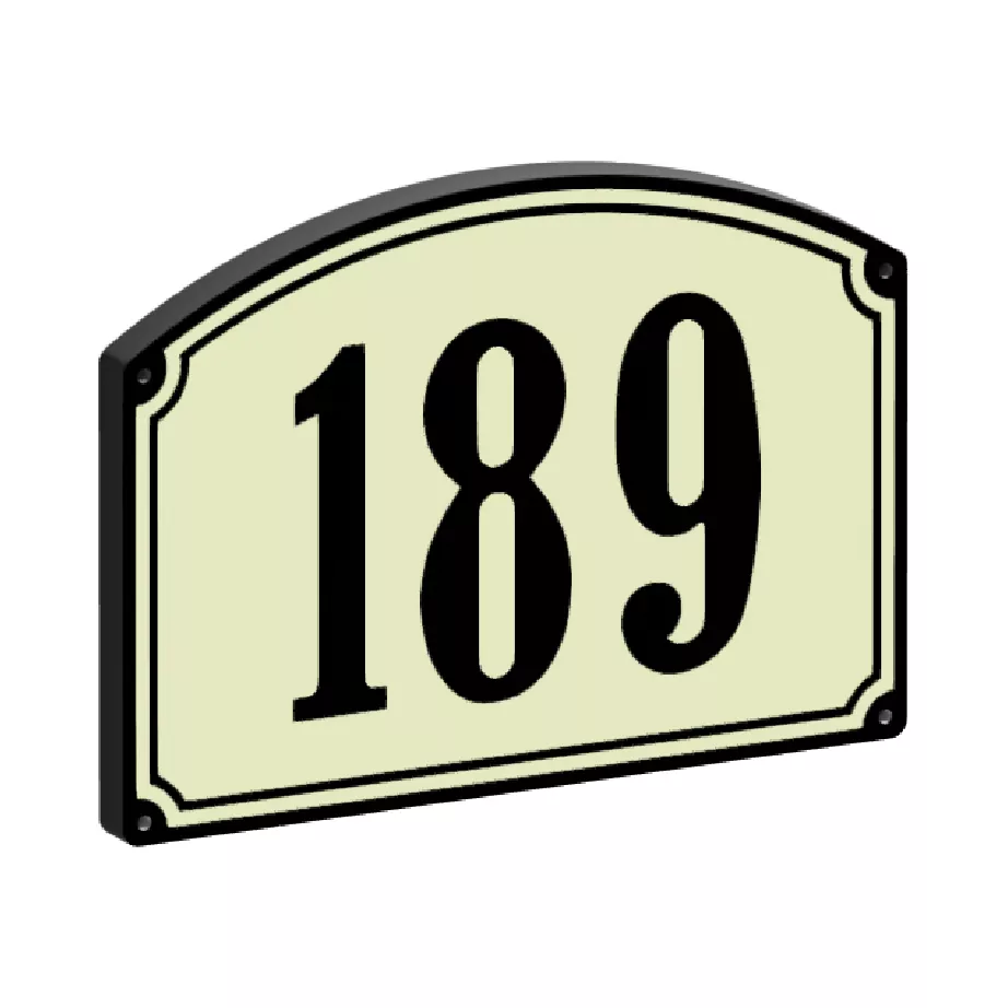 Retro look huisnummer jaren 30 - 25×18 cm - Afbeelding 2