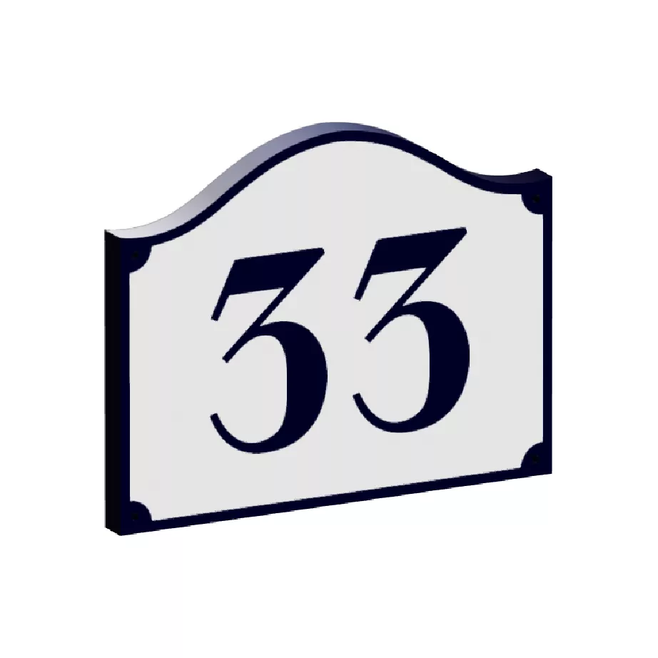 Huisnummerbord Retro look - 24x19cm - Afbeelding 3