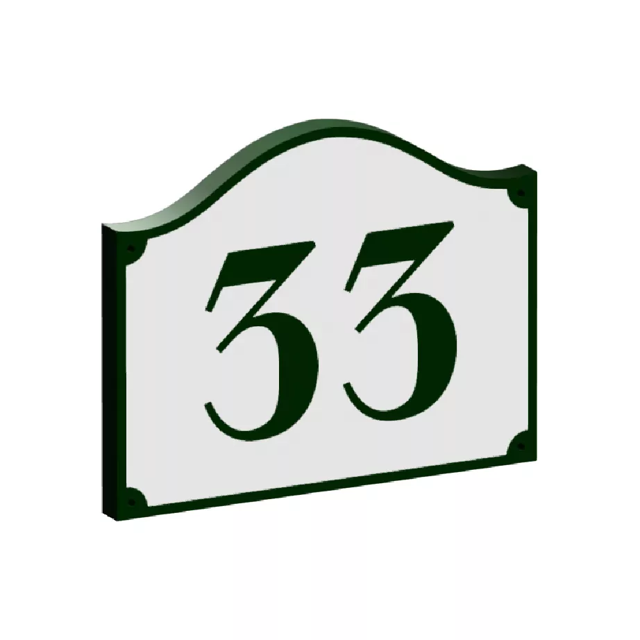 Huisnummerbord Retro look - 24x19cm - Afbeelding 2