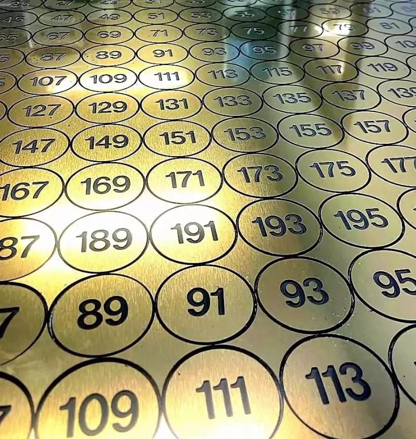 goud kunststof huisnummer