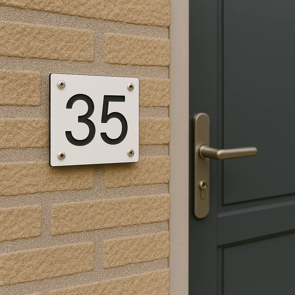 Kunststof huisnummer