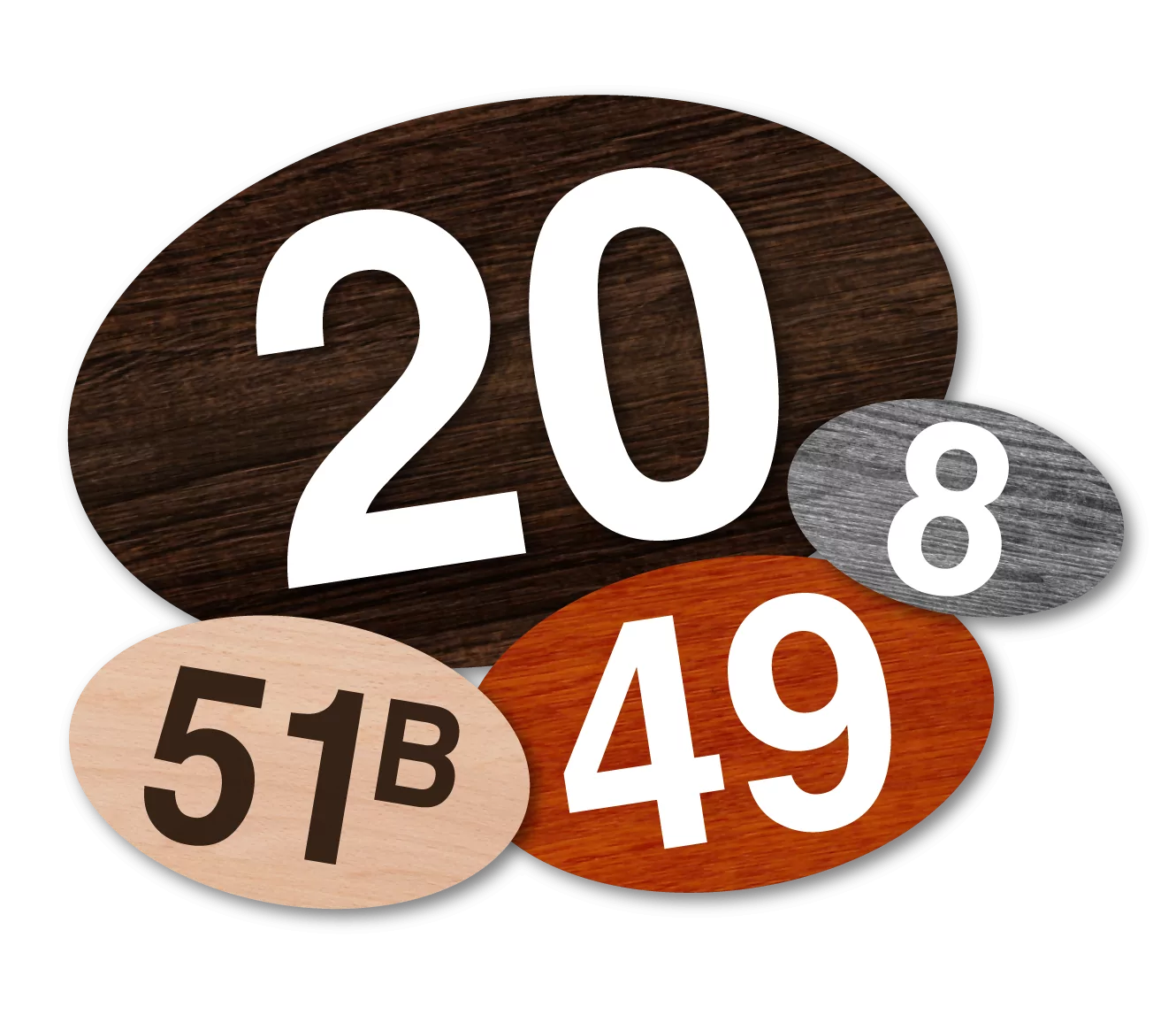 tafelnummers houtlook ovaal