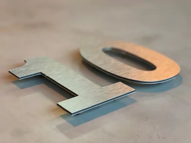 Huisnummer RVS look - Afbeelding 4