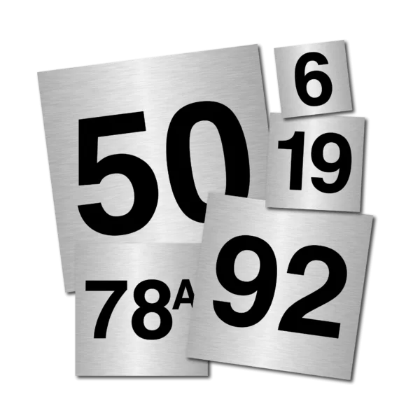 Vierkante RVS nummers