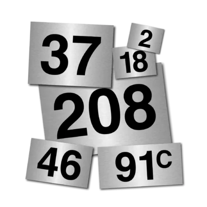 RVS huisnummers rechthoek (liggend)