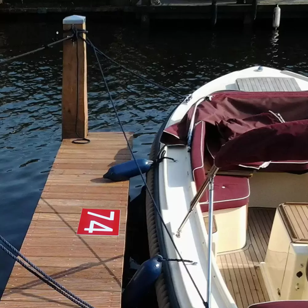 Boot ligplaats nummer / Kadenummers kunststof