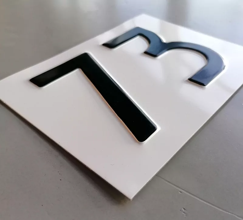 Huisnummerplaat Standaard geperst aluminium NEN-1774 - Afbeelding 2