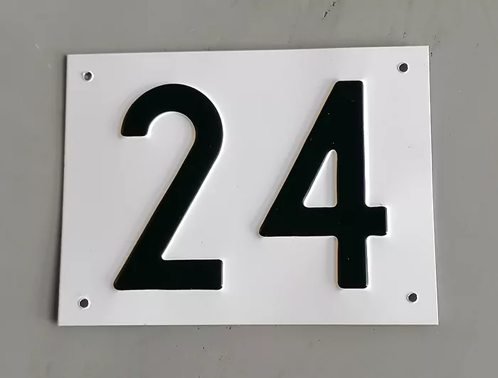 Huisnummerplaat Standaard geperst aluminium NEN-1774 - Afbeelding 5