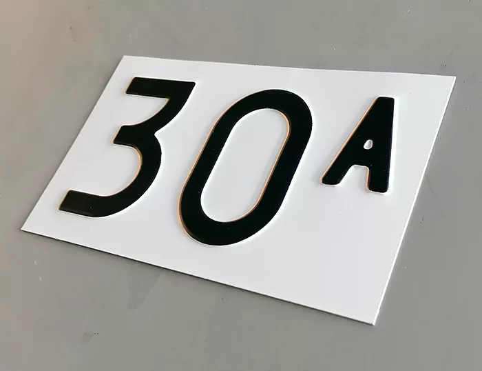 Huisnummerplaat Standaard geperst aluminium NEN-1774 - Afbeelding 4