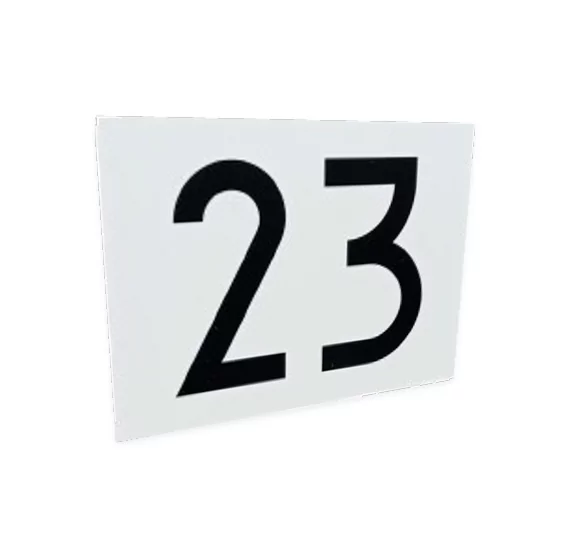 standaard geprint huisnummer