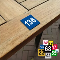 Tafelnummers kunststof gegraveerd gekleurd